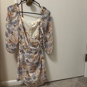 Altar'd State Blue and Brown Floral Mini Dress